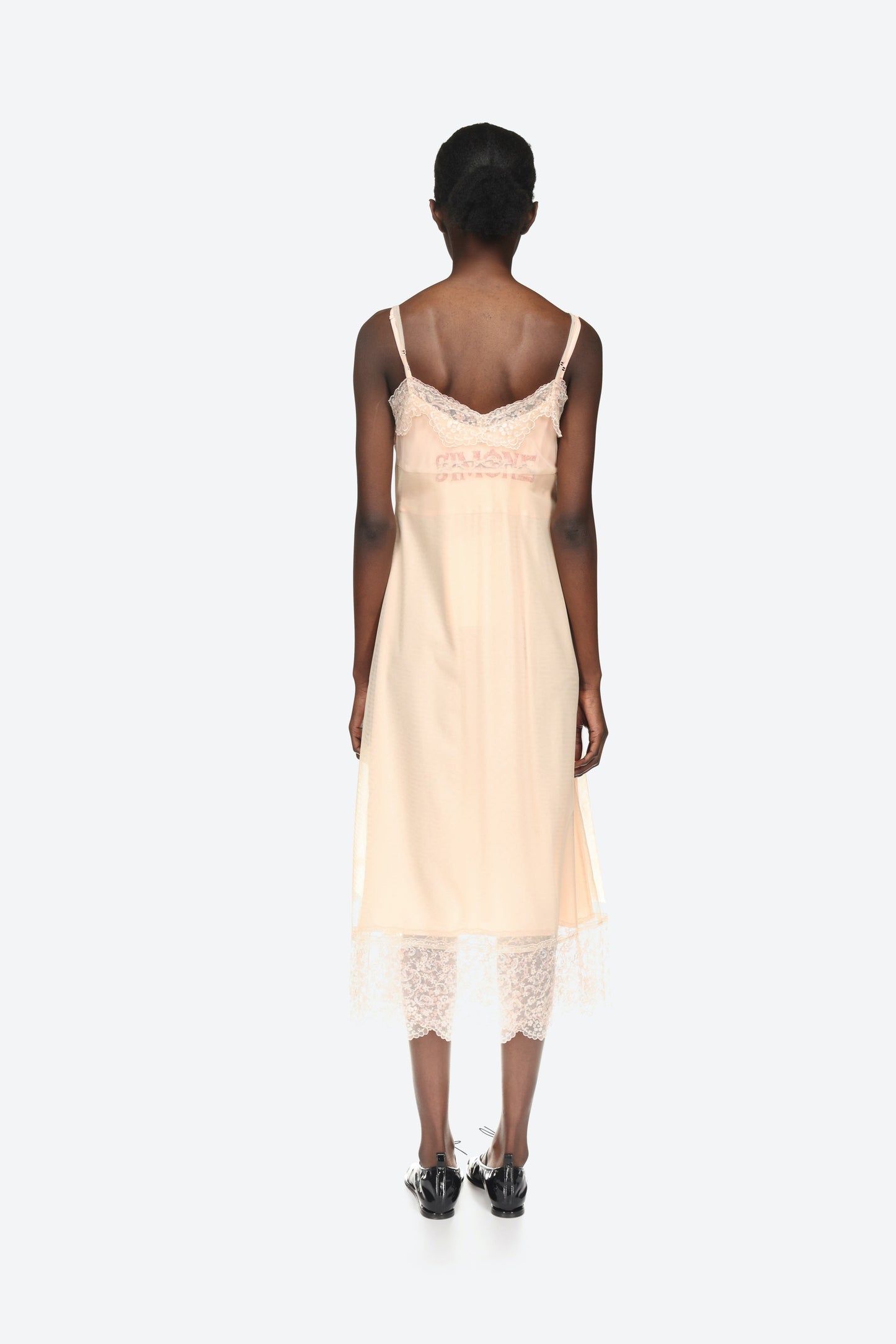 Sheer Slip Dress With Bow Detail