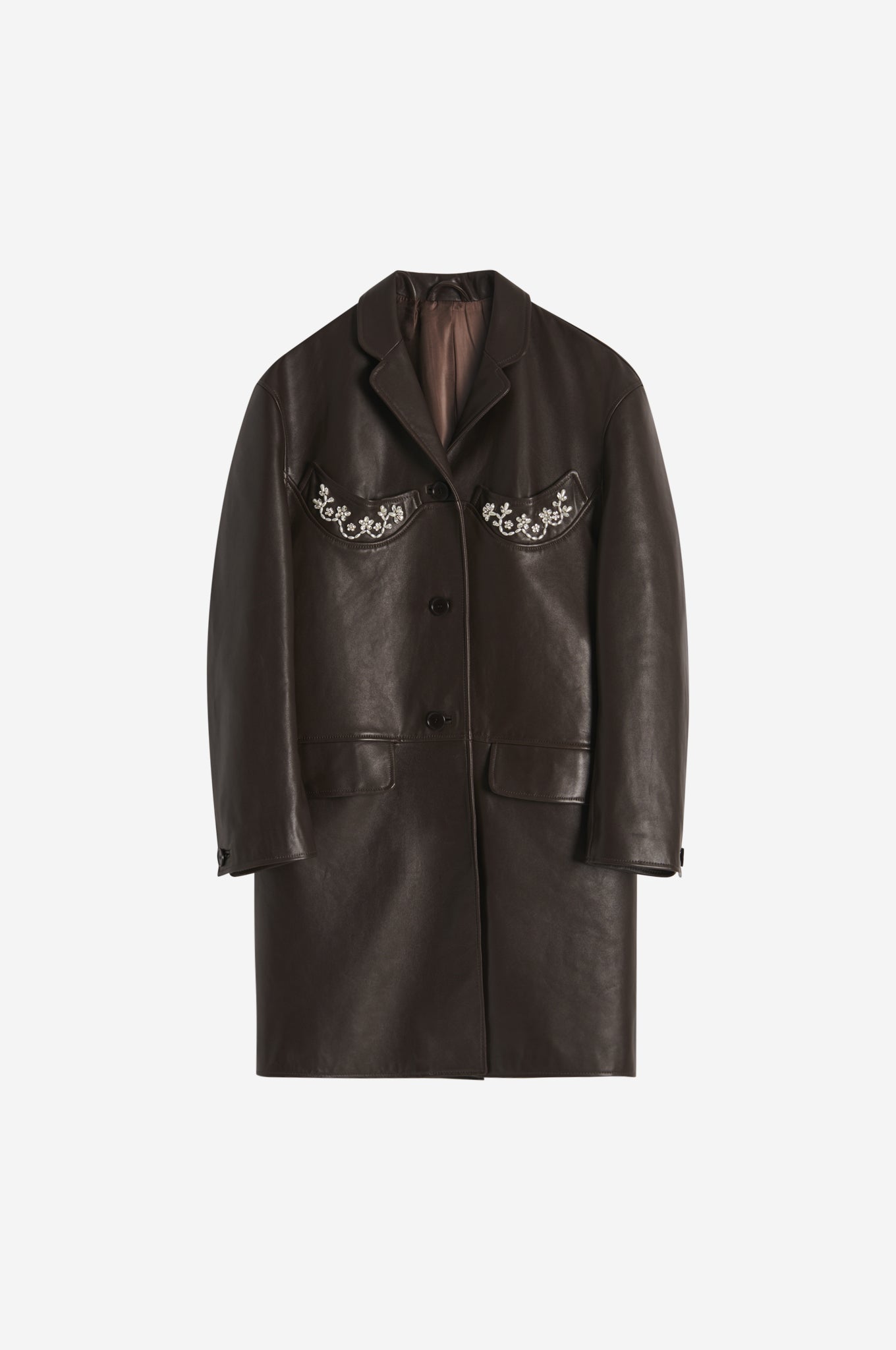 Single Breasted Carcoat With Cup Detail