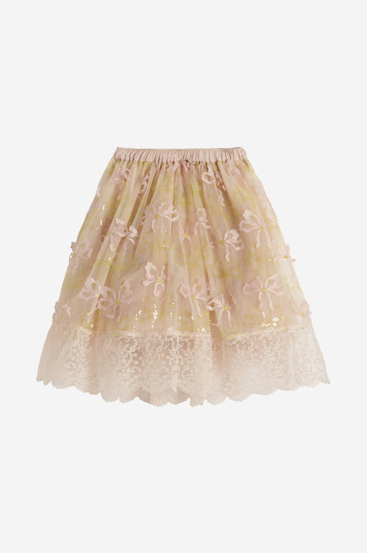 Embroidered Overlay Tutu Mini Skirt