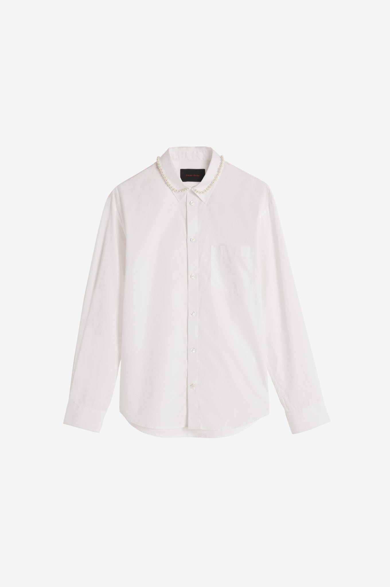 Classic Fit Shirt with Collar Embellishment