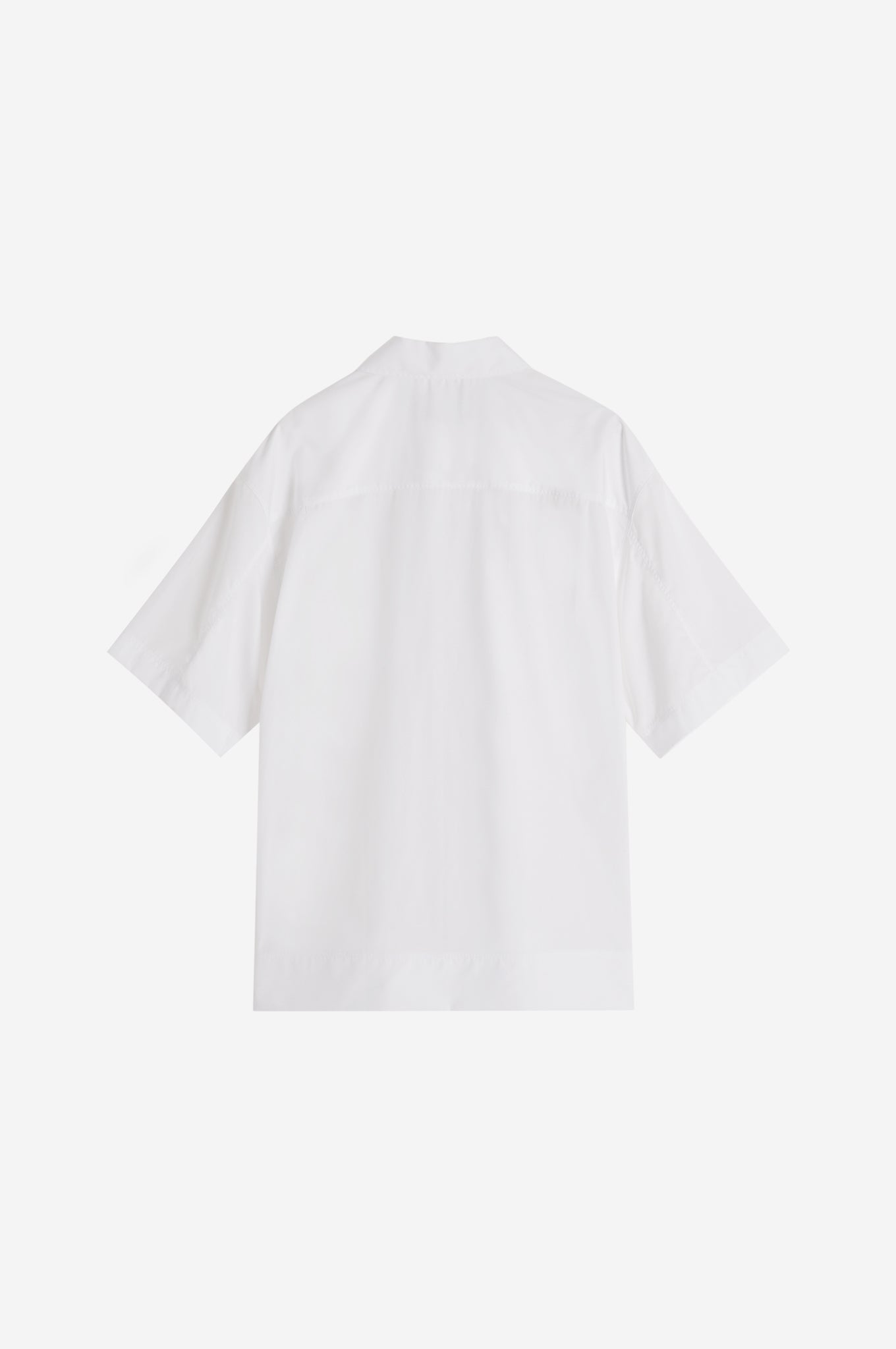 Short Sleeve Boxy Shirt with Collar Embellishment