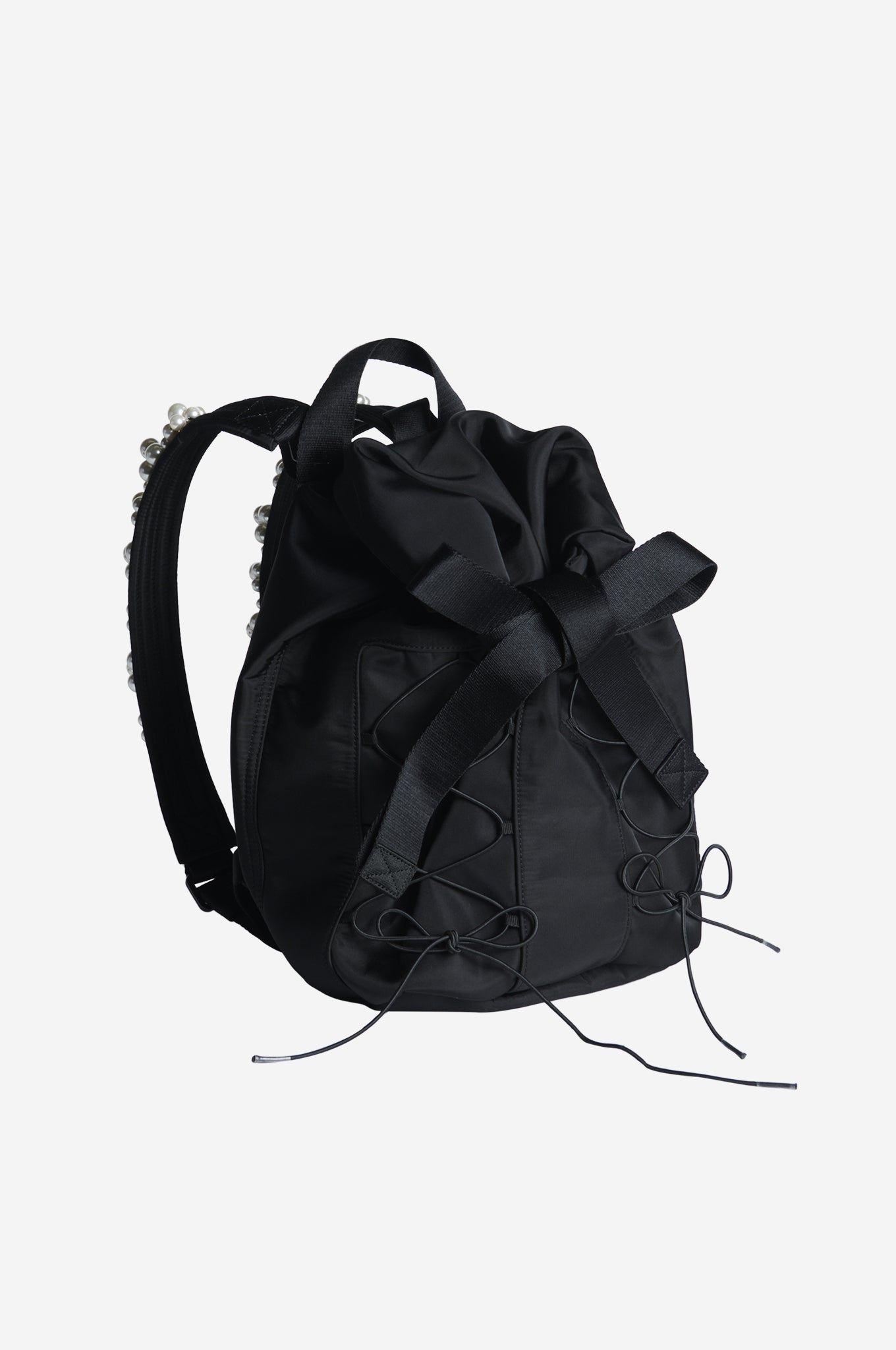 Beaded Lace Up Backpack