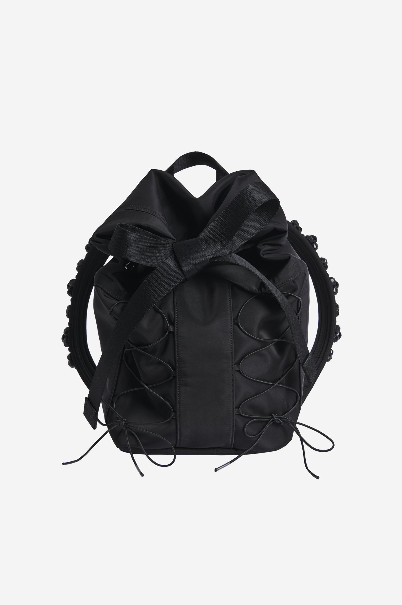 Beaded Lace Up Backpack