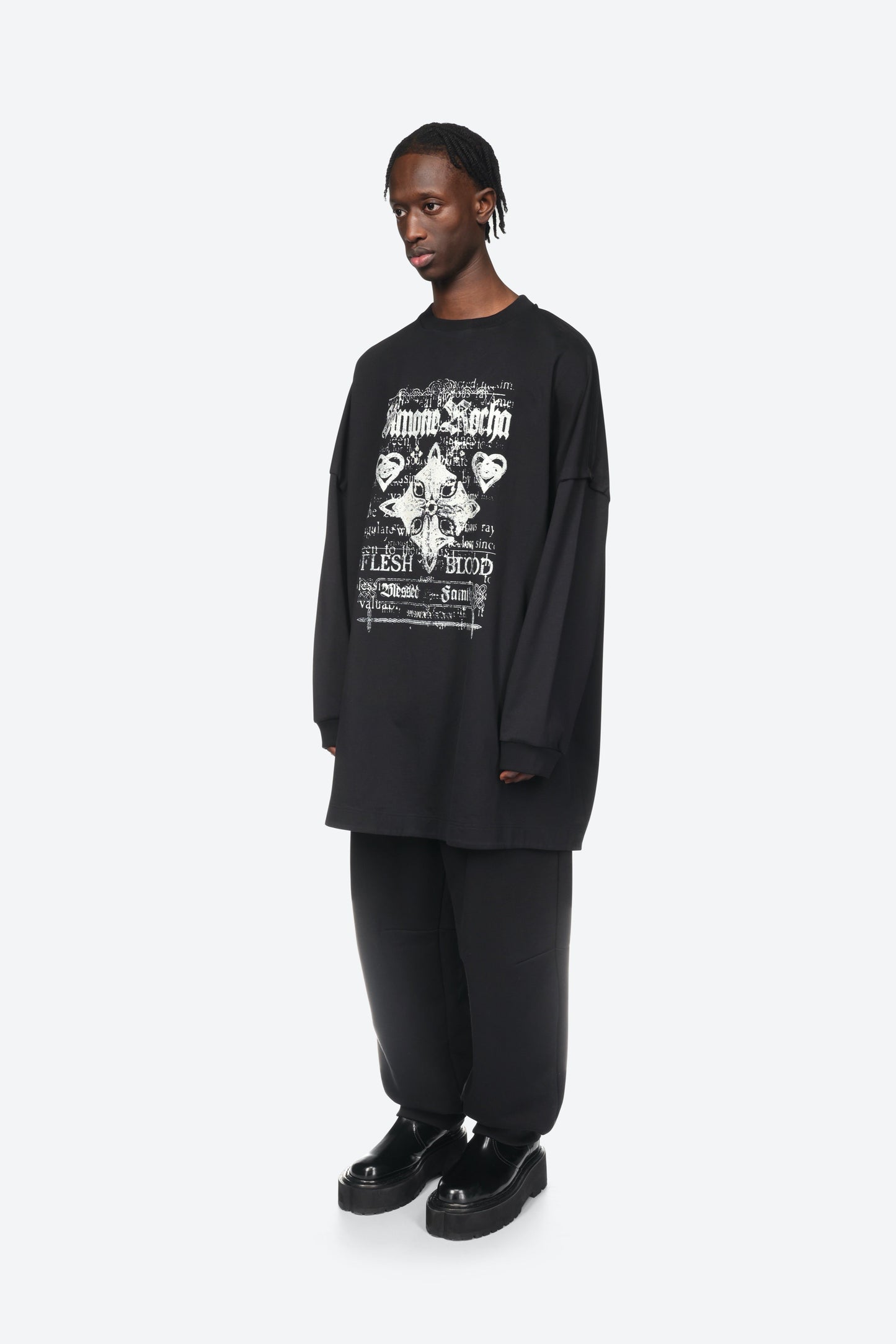 Oversized Long Sleeve T-Shirt with Graphic Print